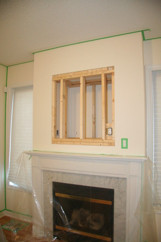 Diy Installing 46 Inches Lcd Tv Above The Fireplace And