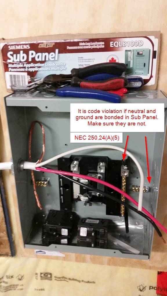 DIY 240V Sub Panel Siemens EQL8100D Installation in Canada ... midwest 60 amp disconnect wiring diagram 