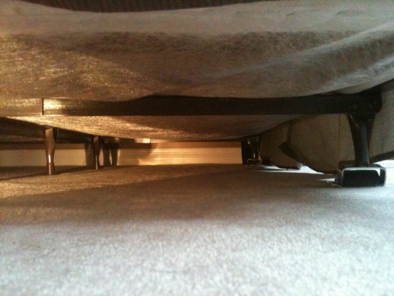 DIY wood project Blocking cats from hiding under the bed and couch