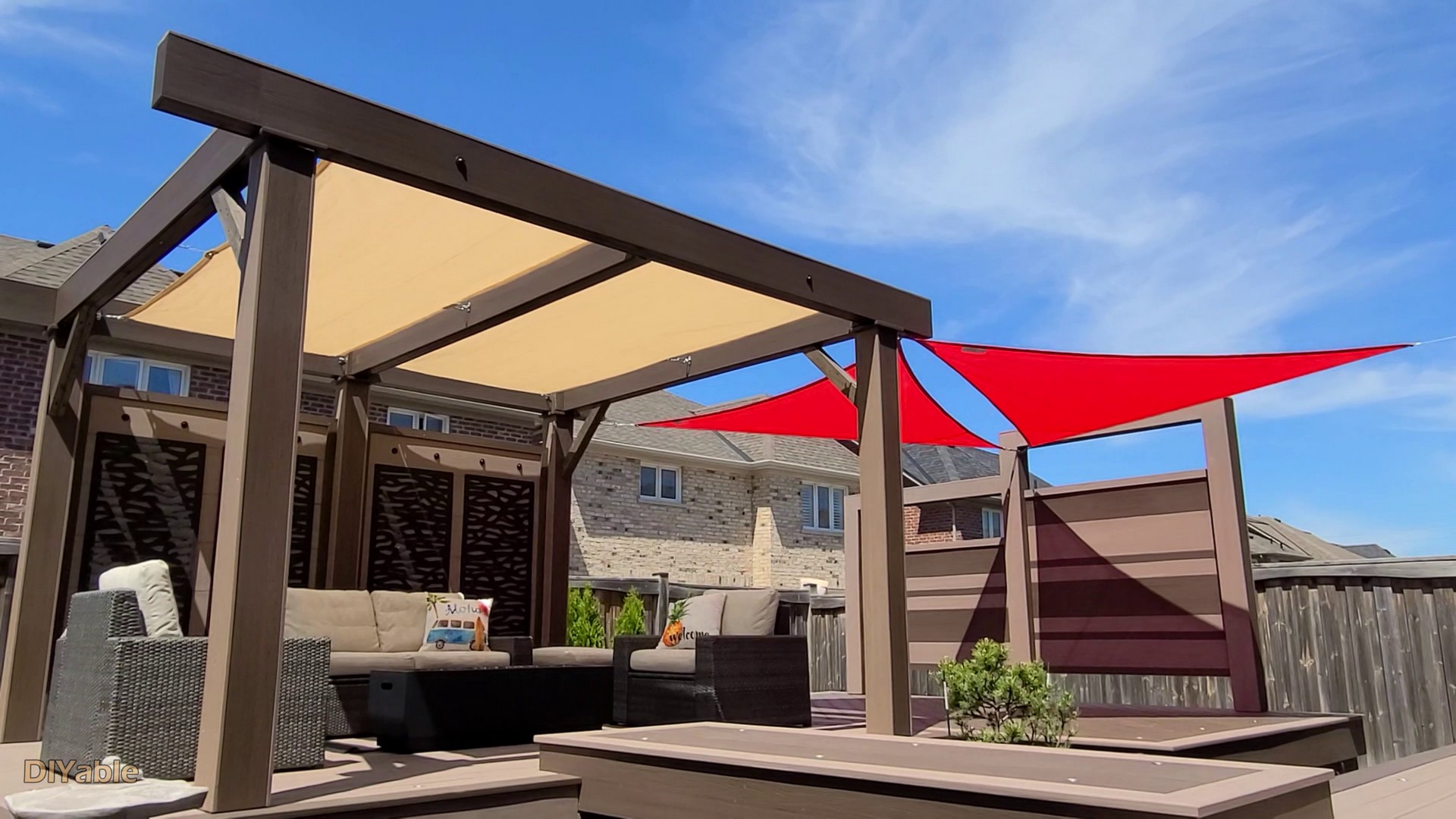DIY Deck (Part 21) How to make canopy for Pergola and install Coolaroo