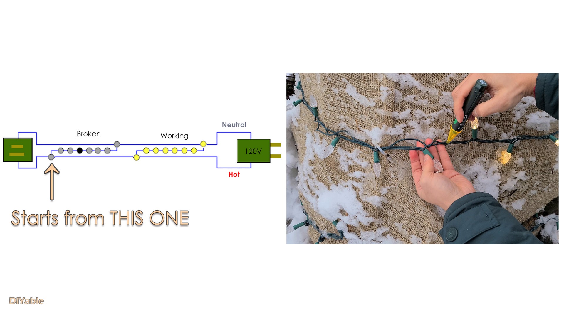 How to troubleshoot and fix broken NOMA LED Christmas light?