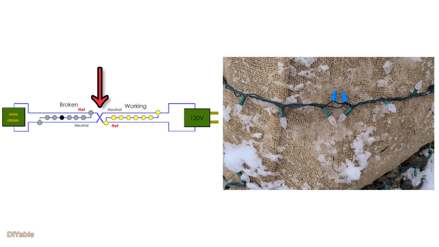 How to troubleshoot and fix broken NOMA LED Christmas light?