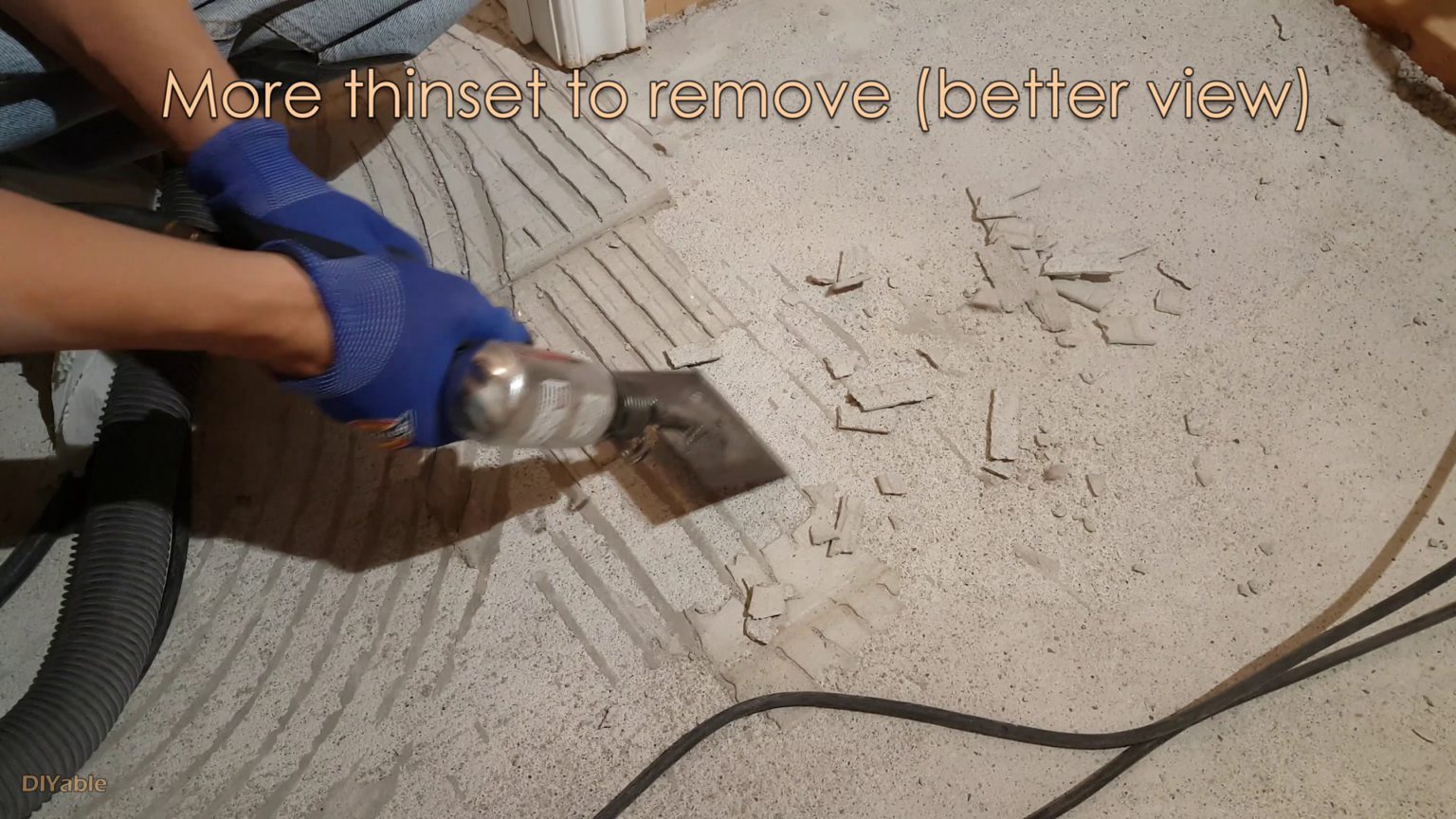 How to remove ceramic tiles and thinset using a DIY homemade tool