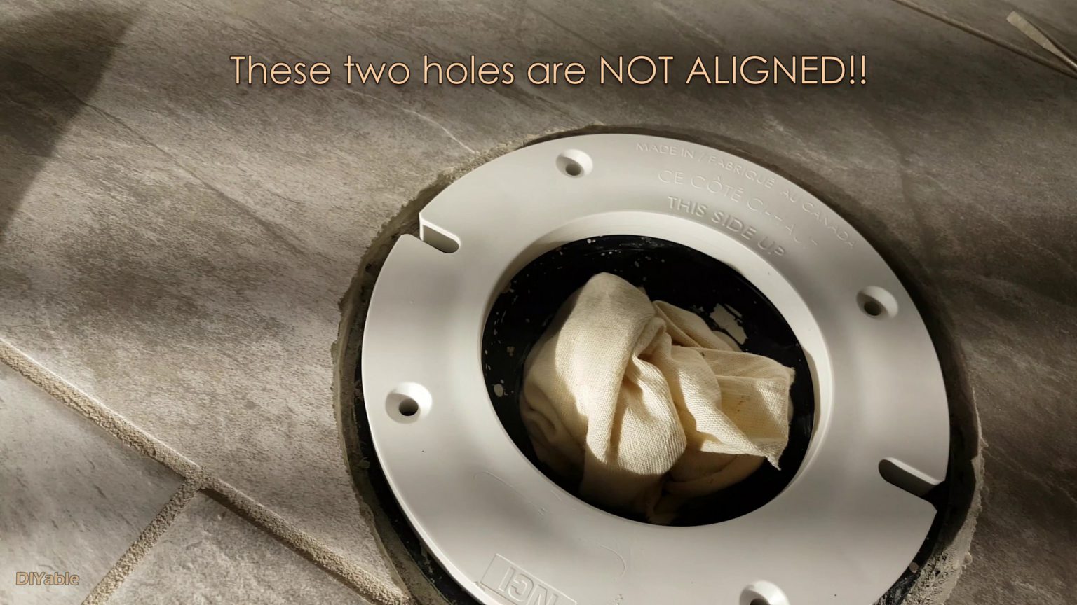 How to install Toilet flange extension when screws are not aligned