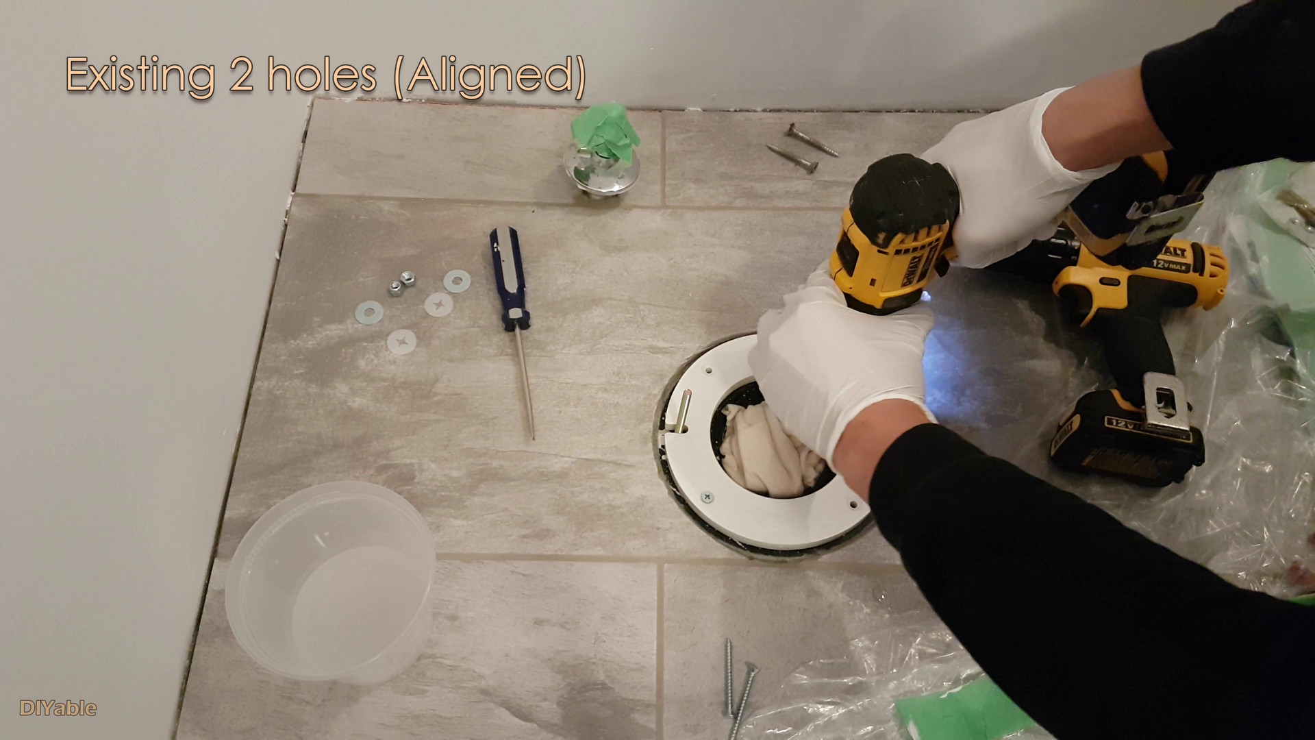 How to install Toilet flange extension when screws are not aligned