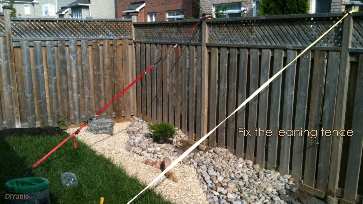 How to fix leaning tree and fence post with DIY tool?