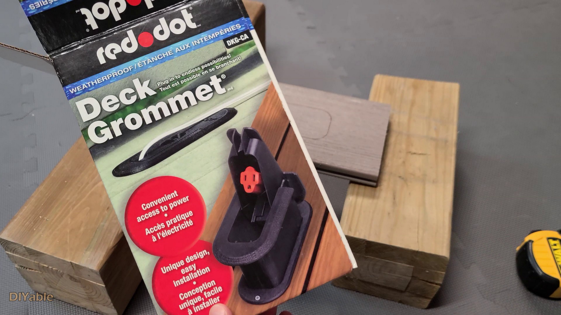 How to install electrical outlet on a deck? No Wiring Needed
