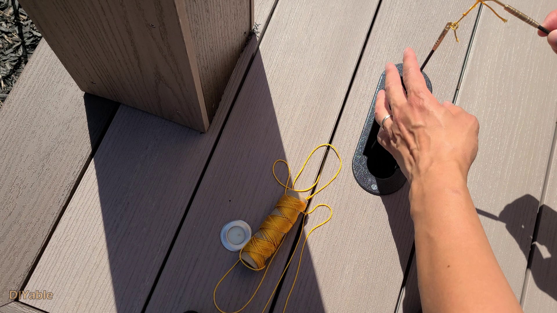 How to install electrical outlet on a deck? No Wiring Needed