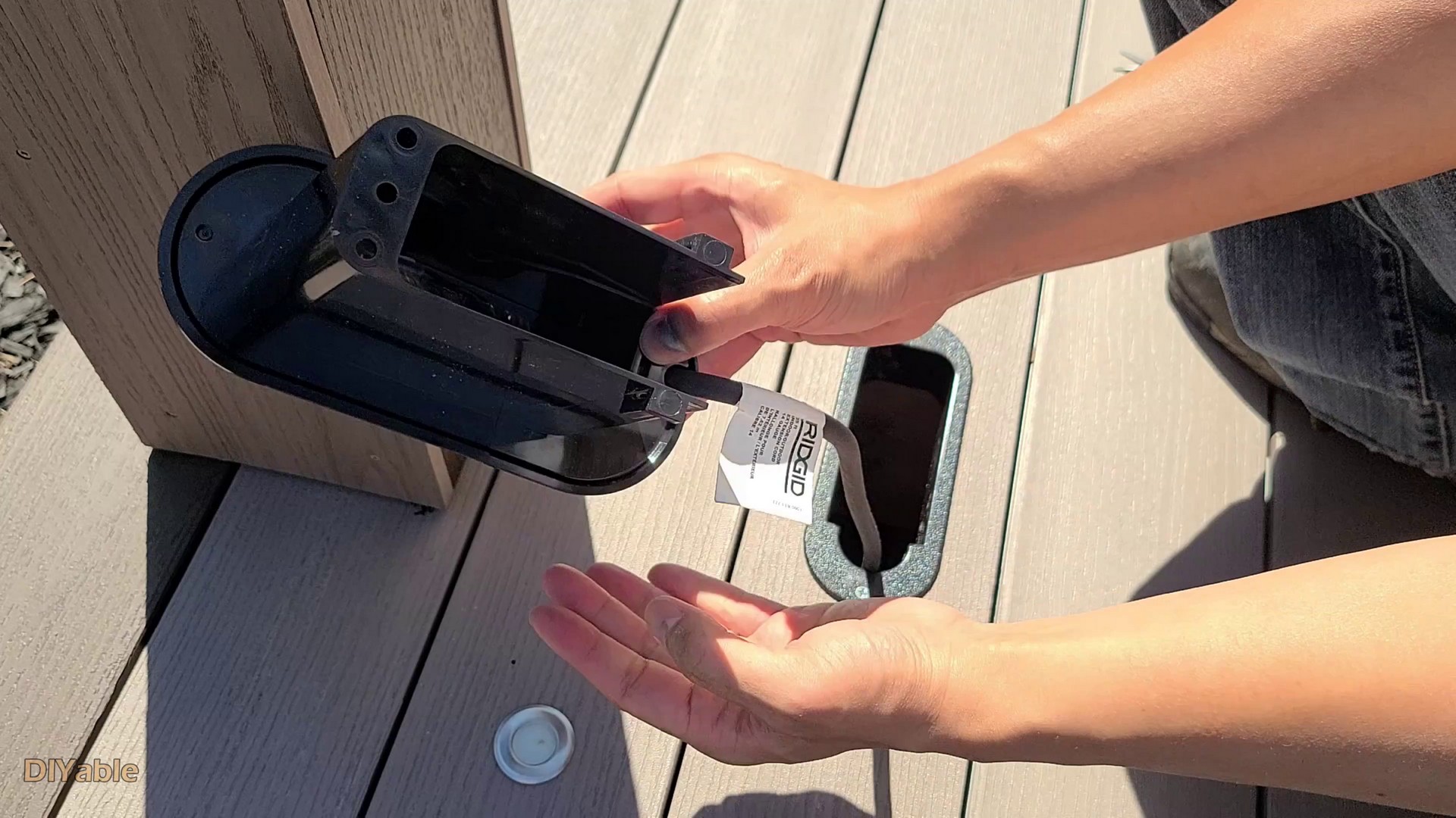 How to install electrical outlet on a deck? No Wiring Needed