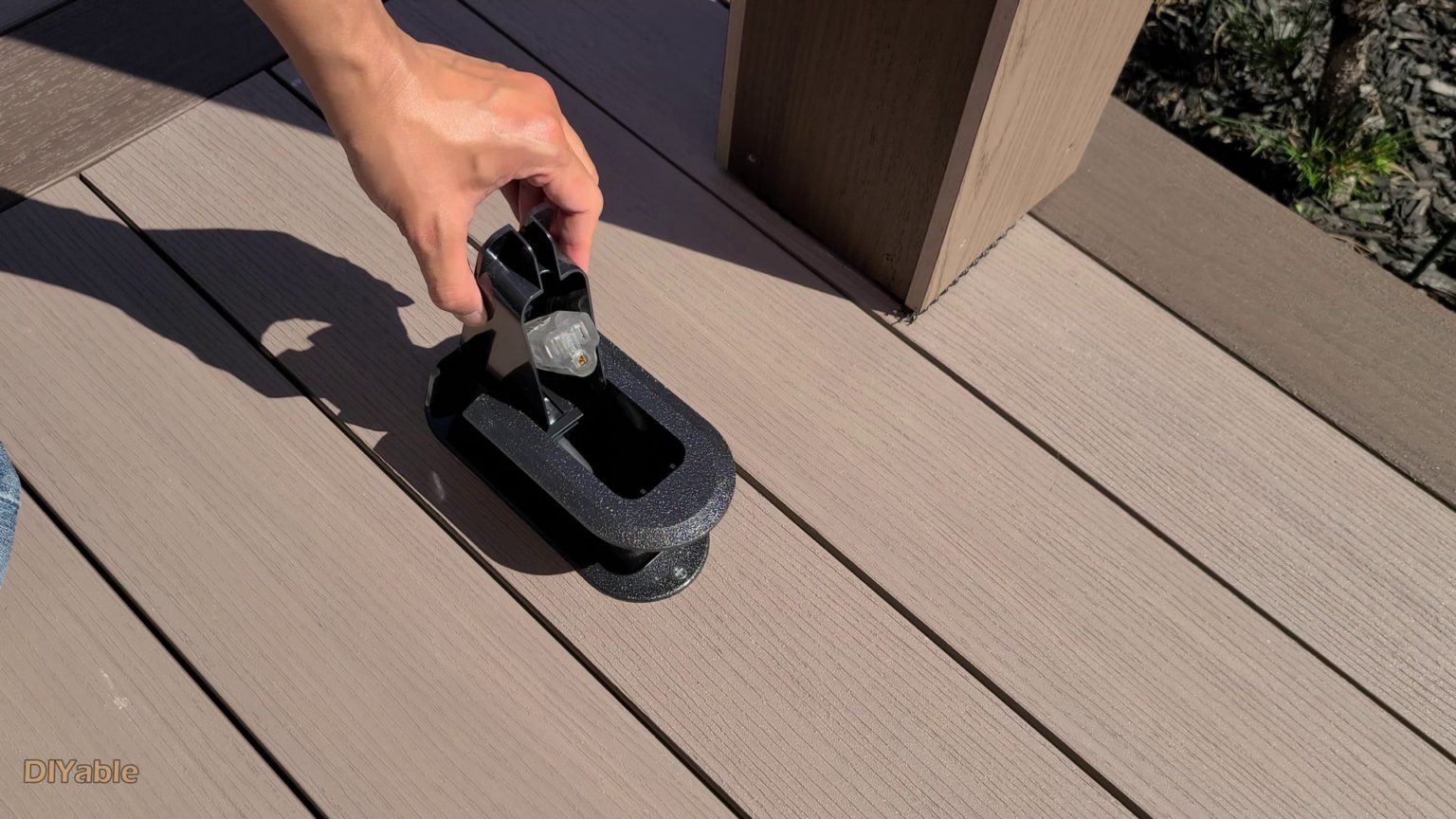 How to install electrical outlet on a deck? No Wiring Needed