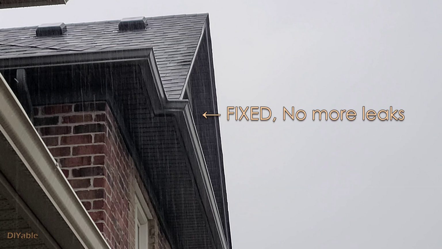 How to repair gutter/eavestrough water leaks and loose nail without a