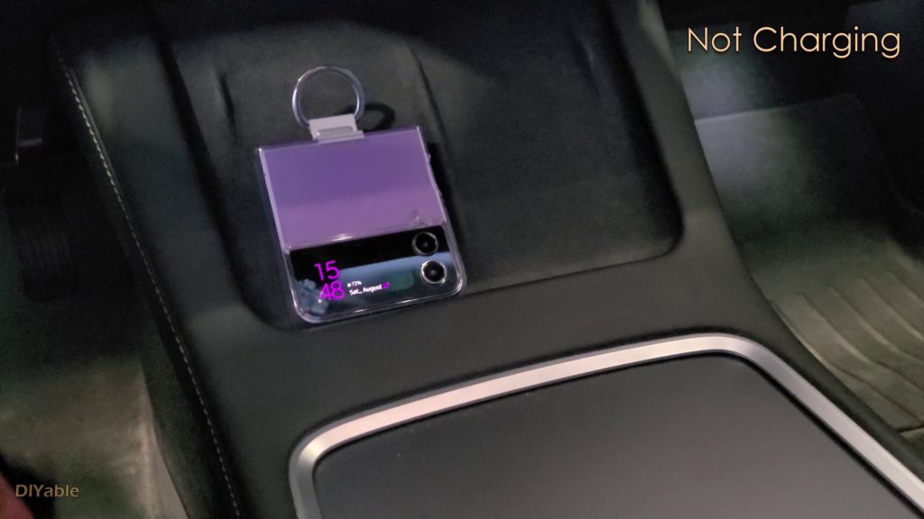 How to fix Samsung Z Flip 4 wireless charging issue on Tesla